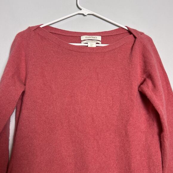 Ellen Tracy Womens 100% Cashmere Sweater Sz S Pink Quite Luxury - Picture 2 of 13